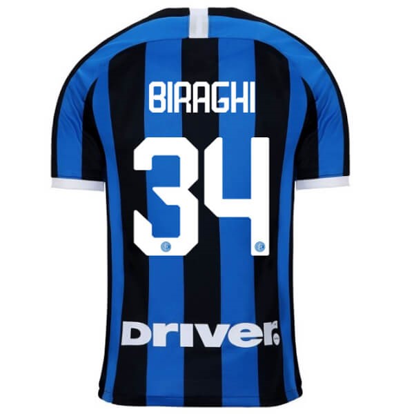 Camiseta Inter Milan NO.34 Biraghi Primera equipo 2019-20 Azul